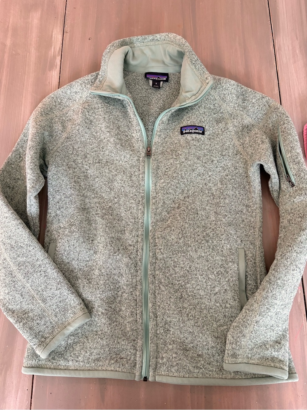 Patagonia Women's Thin Ice Green Full-Zip Fleece Jacket